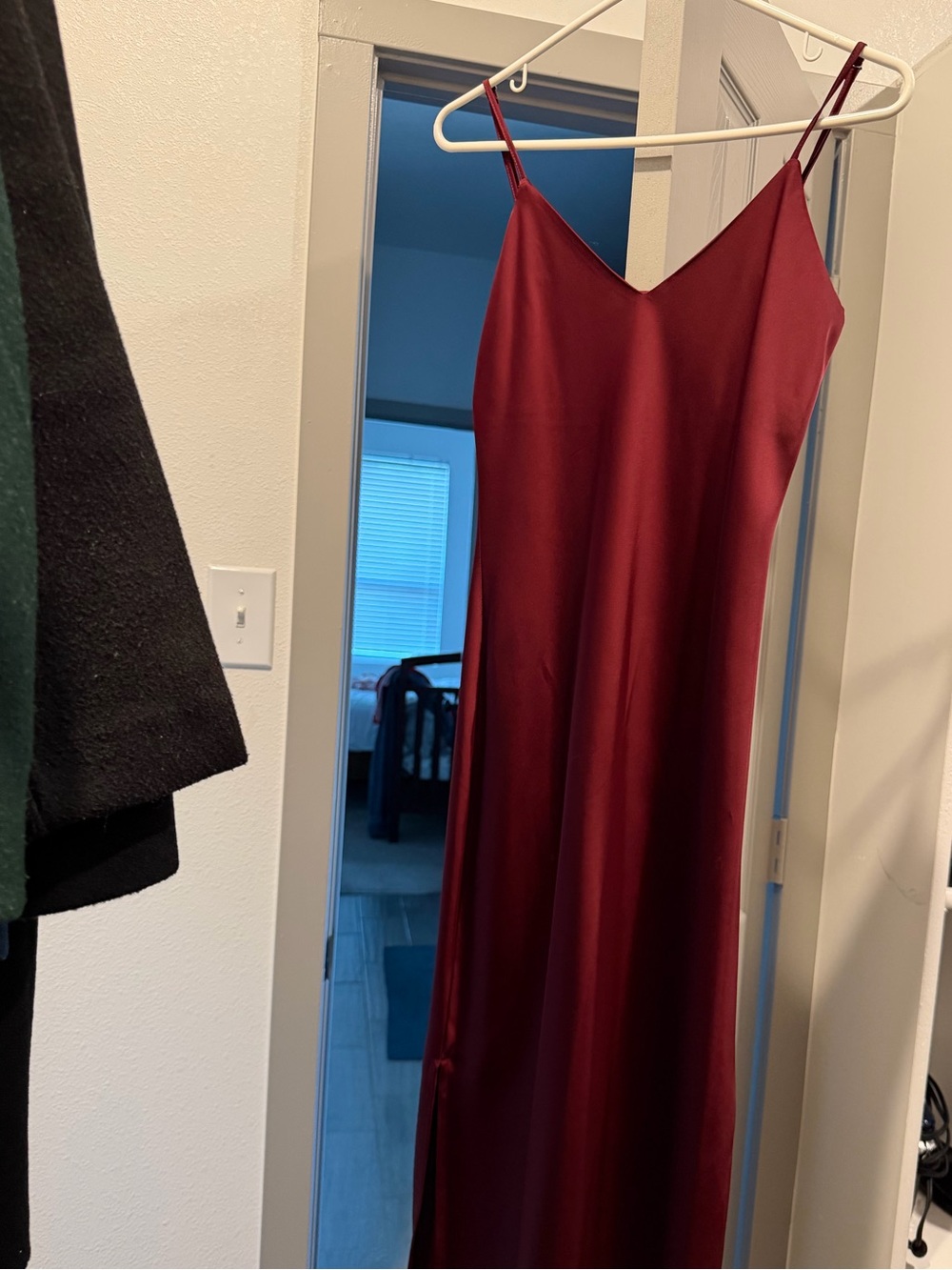 Gianni Bini Burgundy Slip Midi Dress